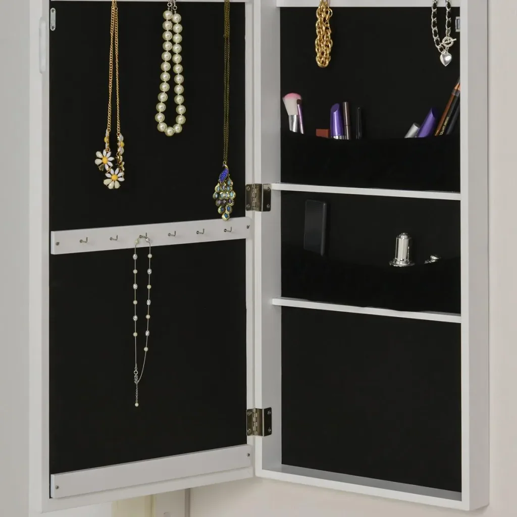 Spiegel mit Beleuchtung und Schmuckschrank