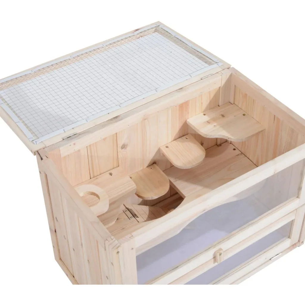 Hamsterkäfig Mäusekäfig Nagerkäfig Holz 60 x 35 x 42cm