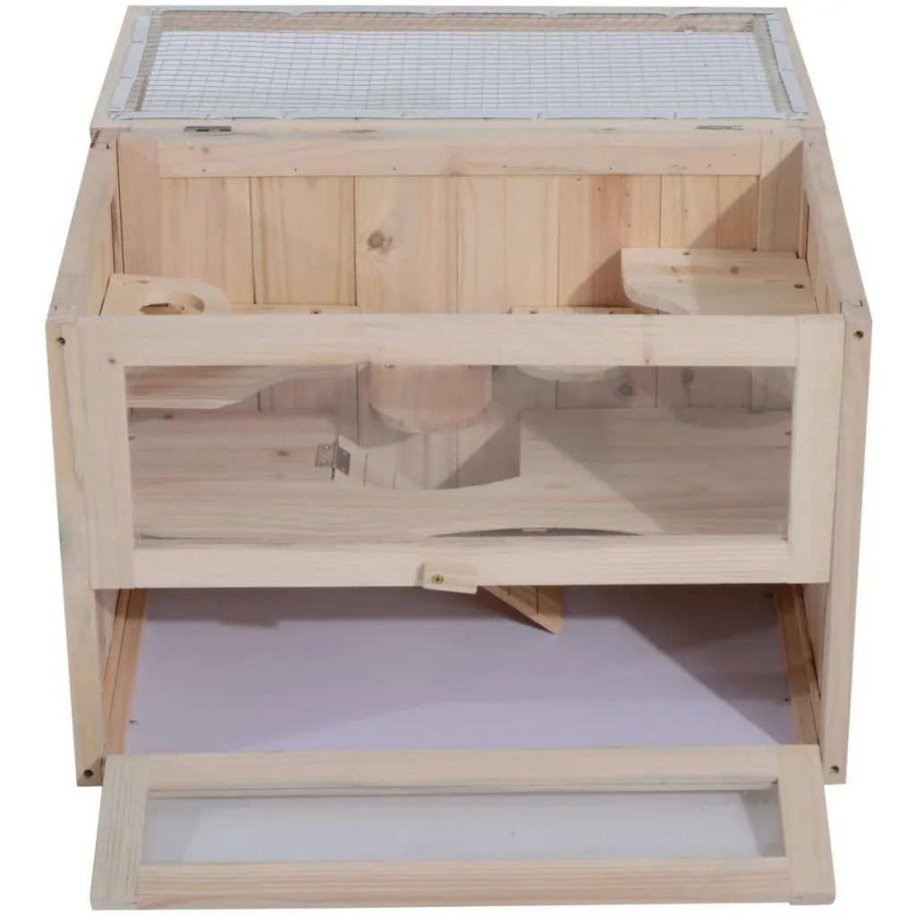 Hamsterkäfig Mäusekäfig Nagerkäfig Holz 60 x 35 x 42cm