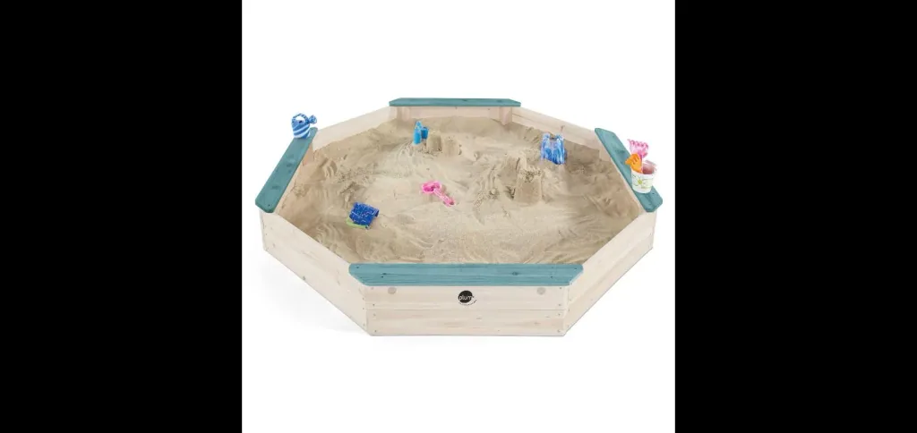 Gigantischer Sandkasten aus Holz, Outdoor-Sandkasten für Kinder aus Holz, Sitzbank, natur