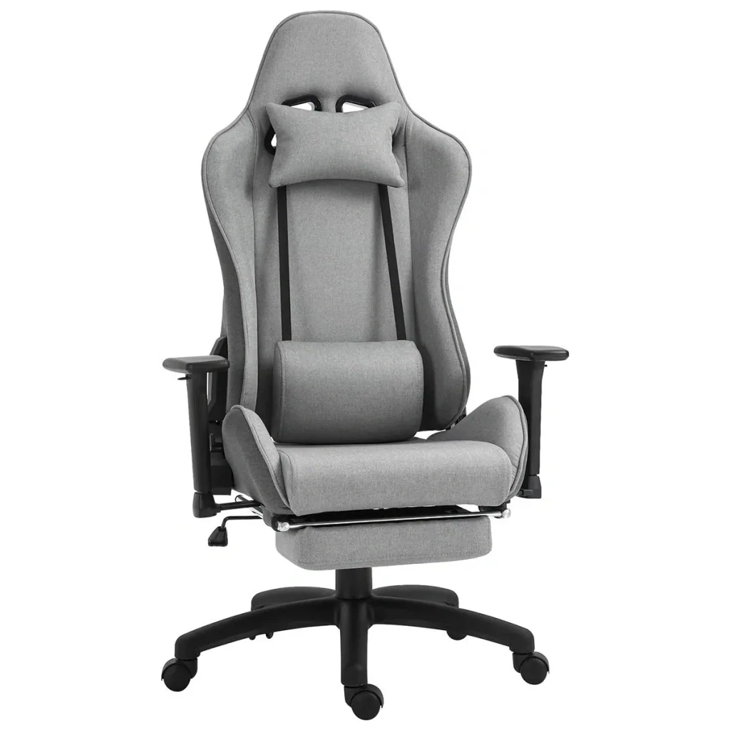 Bürostuhl Computerstuhl Drehstuhl mit abnehmbarem Kopf- und Lendenkissen Wippenfunktion ergonomischer Schreibtischstuhl