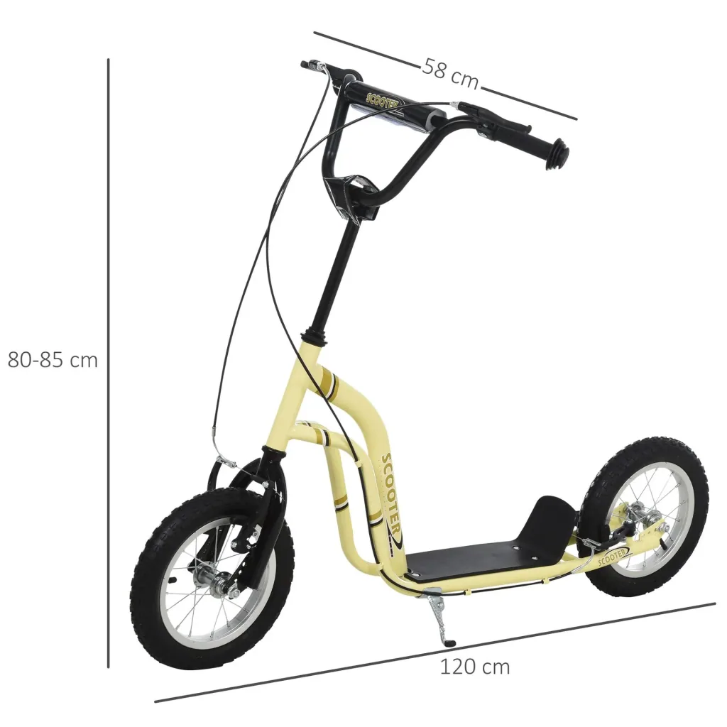 Tretroller mit Handbremse