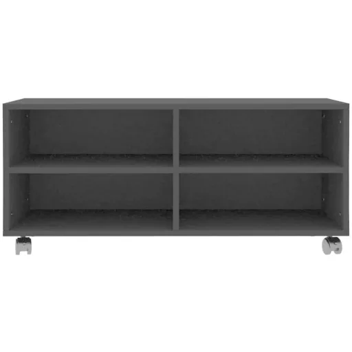 TV-Schrank mit Rollen 90x35x35 cm Spanplatte schwarz