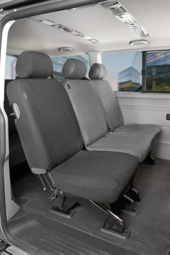 Passform Sitzbezüge VW T5 für Einzelsitz hinten aus Stoff ab BJ 04/2003 bis 06/2015