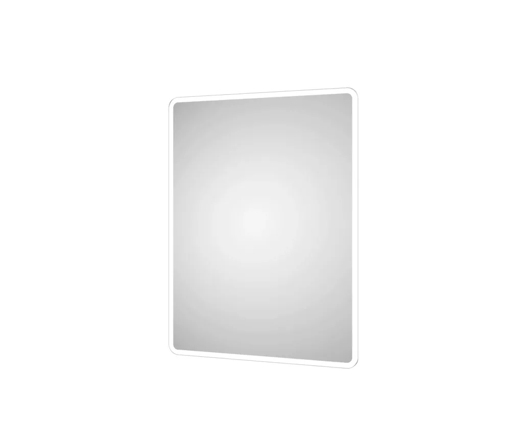 Badezimmerspiegel mit Beleuchtung, "Moon" - 80 x 60 cm - mit umlaufenden Raumlicht - Lichtfarbe neutralweiß