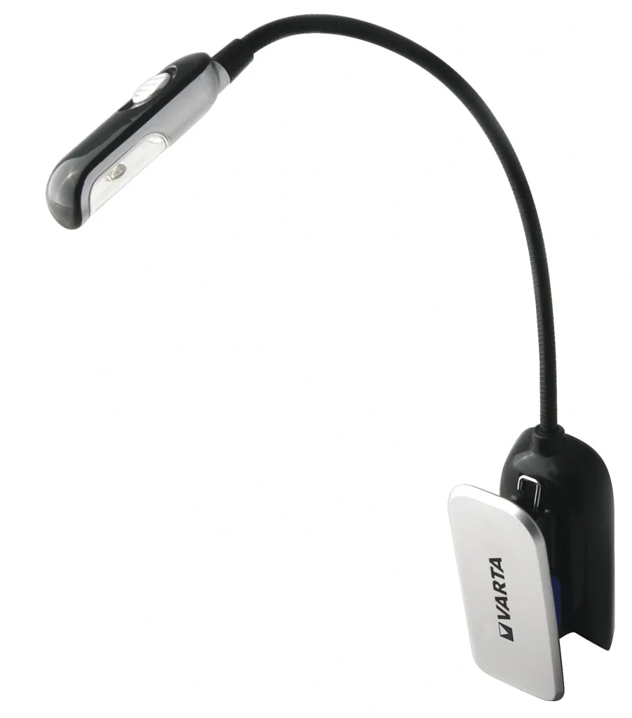 LED Booklight - Leseleuchte mit Klemmhalterung, inkl. Batterien