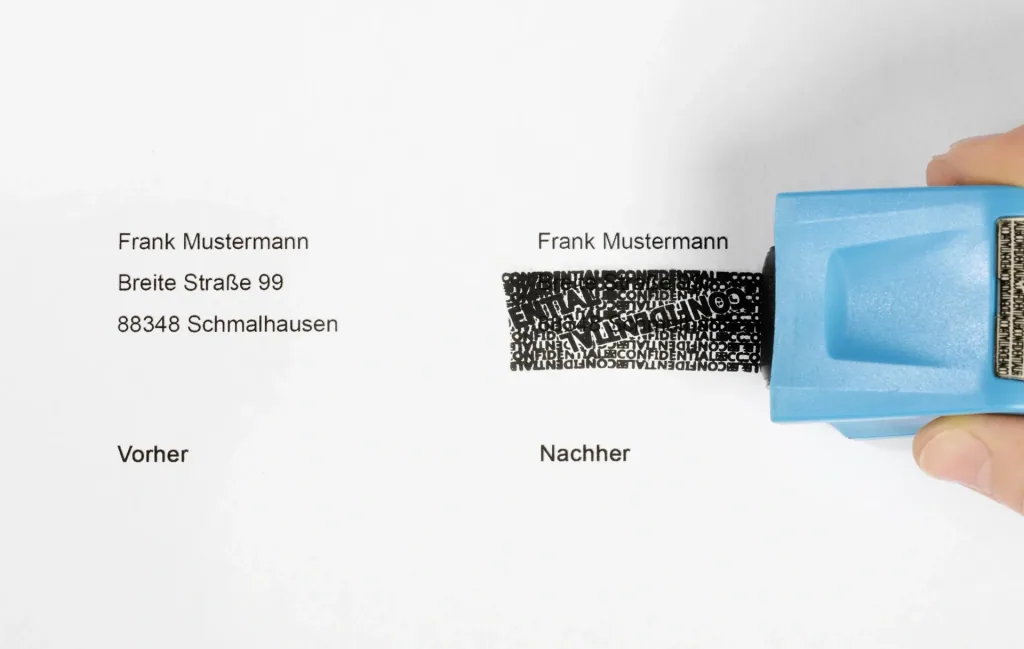 Datenschutz-Stempel-Roller