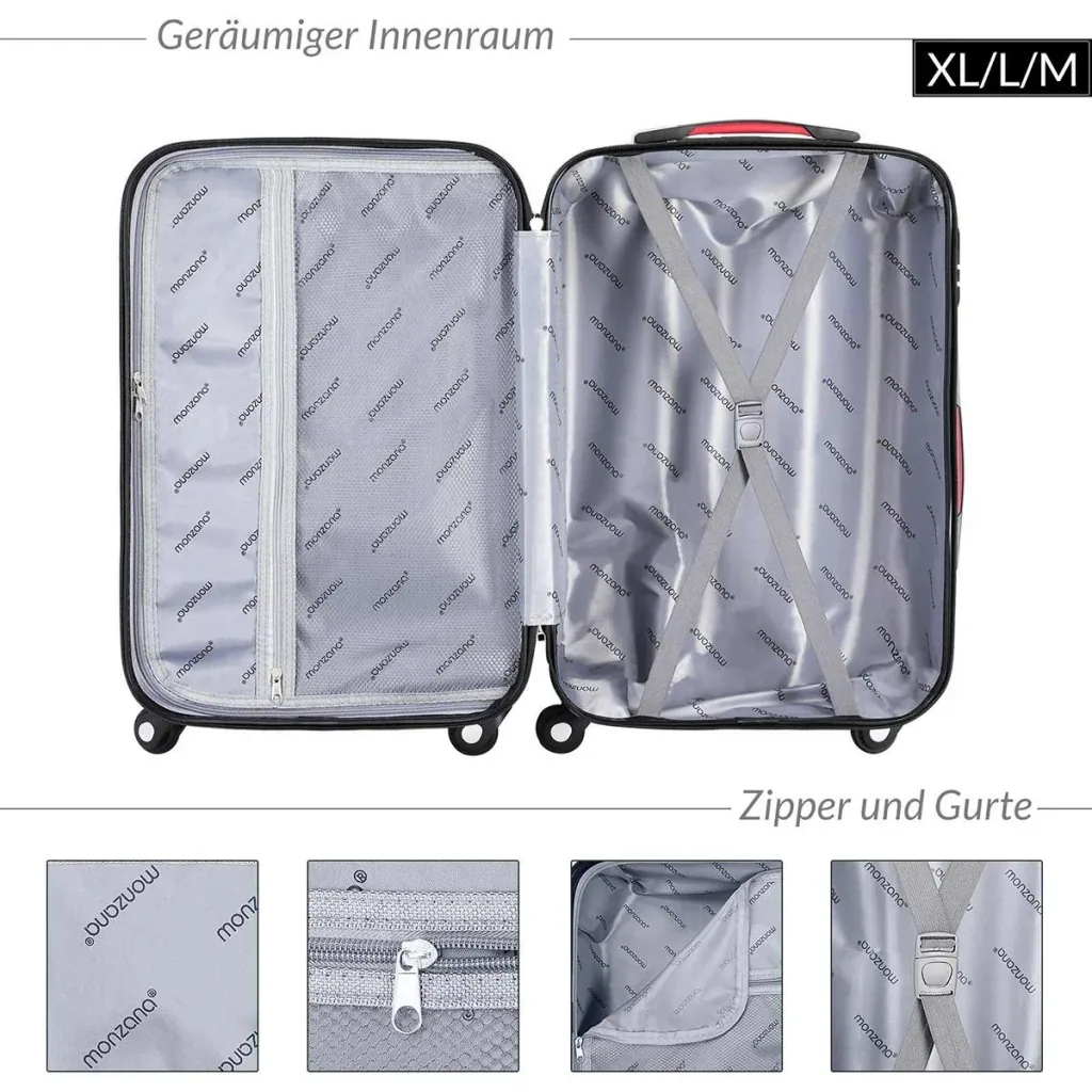 Hartschalenkoffer-Satz 4 Stück Baseline Ros" Beautycase/M/L/XL