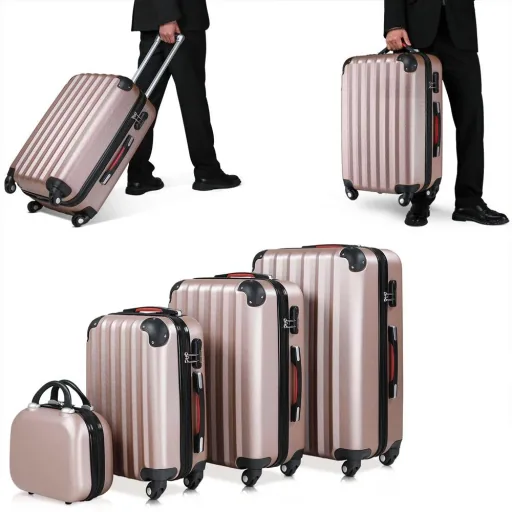 Hartschalenkoffer-Satz 4 Stück Baseline Ros" Beautycase/M/L/XL