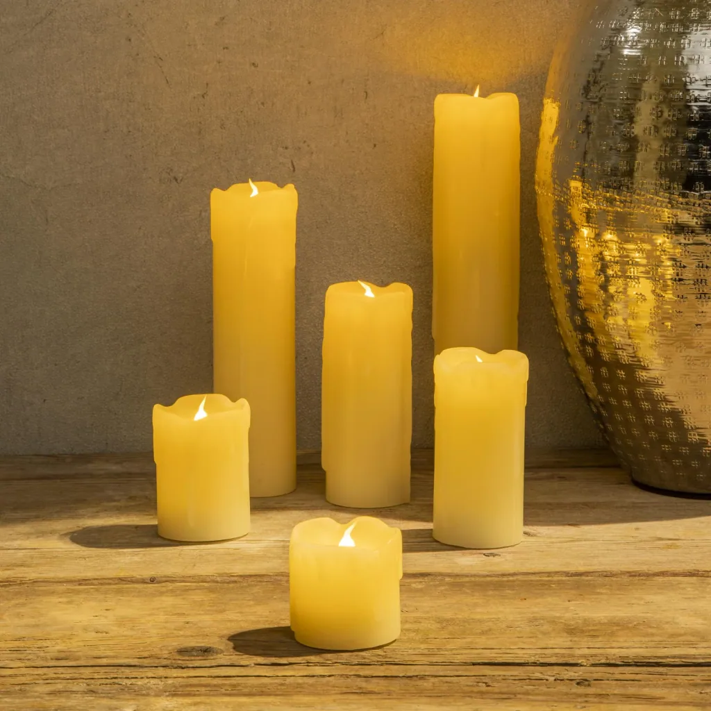 Flammenlose LED Kerzen - 6er Set