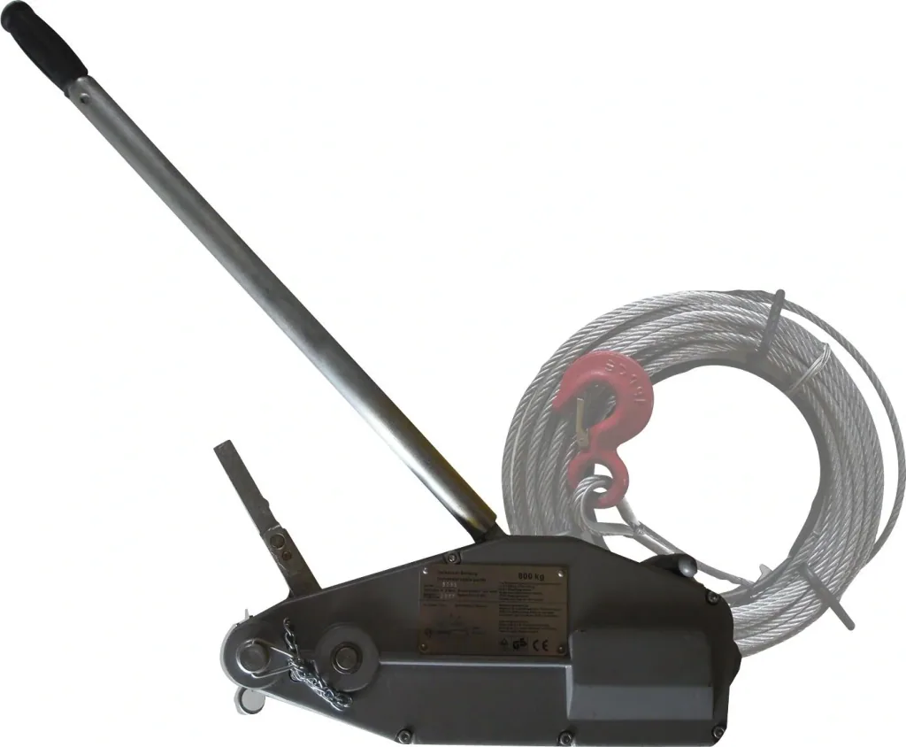 Seilzuggerät inkl. Hebelrohr, ohne Seil, Nutzlast 800 kg, Seil-Ø 8,3 mm