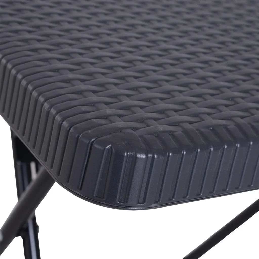 Falttisch Klapptisch Gartentisch klappbar Picknicktisch Campingtisch Kunststoff + Metall Dunkelbraun 60 x 60 x 74 cm
