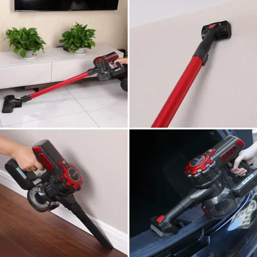 Elektrostaubsauger - Cordless all in 1 Inklusive Dockingstation etc. auf Akku MZ5 Grau/Rot