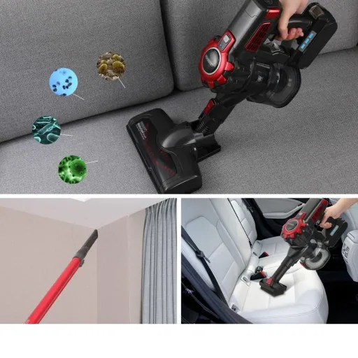 Elektrostaubsauger - Cordless all in 1 Inklusive Dockingstation etc. auf Akku MZ5 Grau/Rot