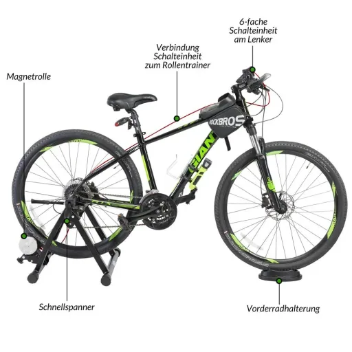 Fahrradtrainer Indoor - Rollentrainer Ergotrainer - Fahrrad bis 150kg Magnet