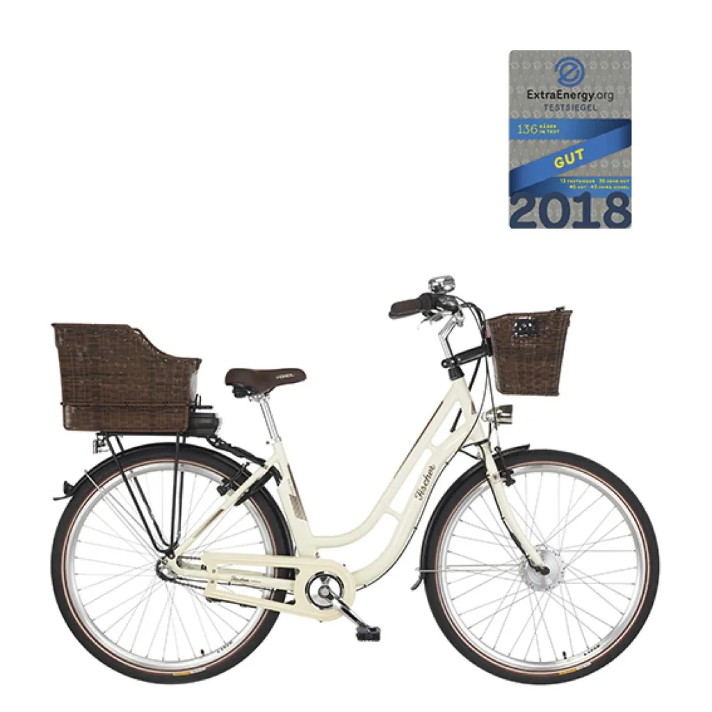 Unisex E-Bike City, 28 Zoll, Rahmengröße 48 cm, 3-Gang Nabenschaltung, Elfenbein glänzend, CITA ER1804