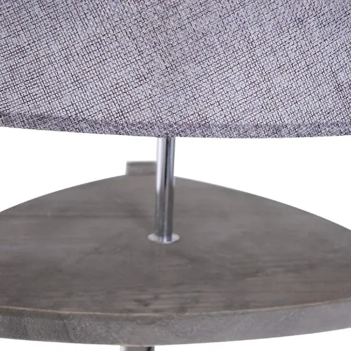 Stehlampe Stehleuchte Lampenschirm 40W Skandinavisch Holz + Leinen grau 46 x 46 x 158,5 cm