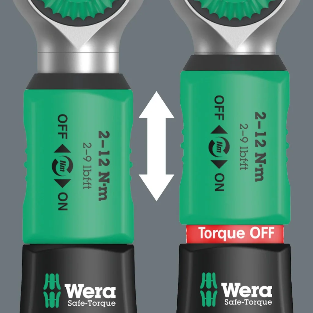 Drehmomentschlüssel Safe-Torque 1/4" Vierkant, 2-12 NM, 10-teilig