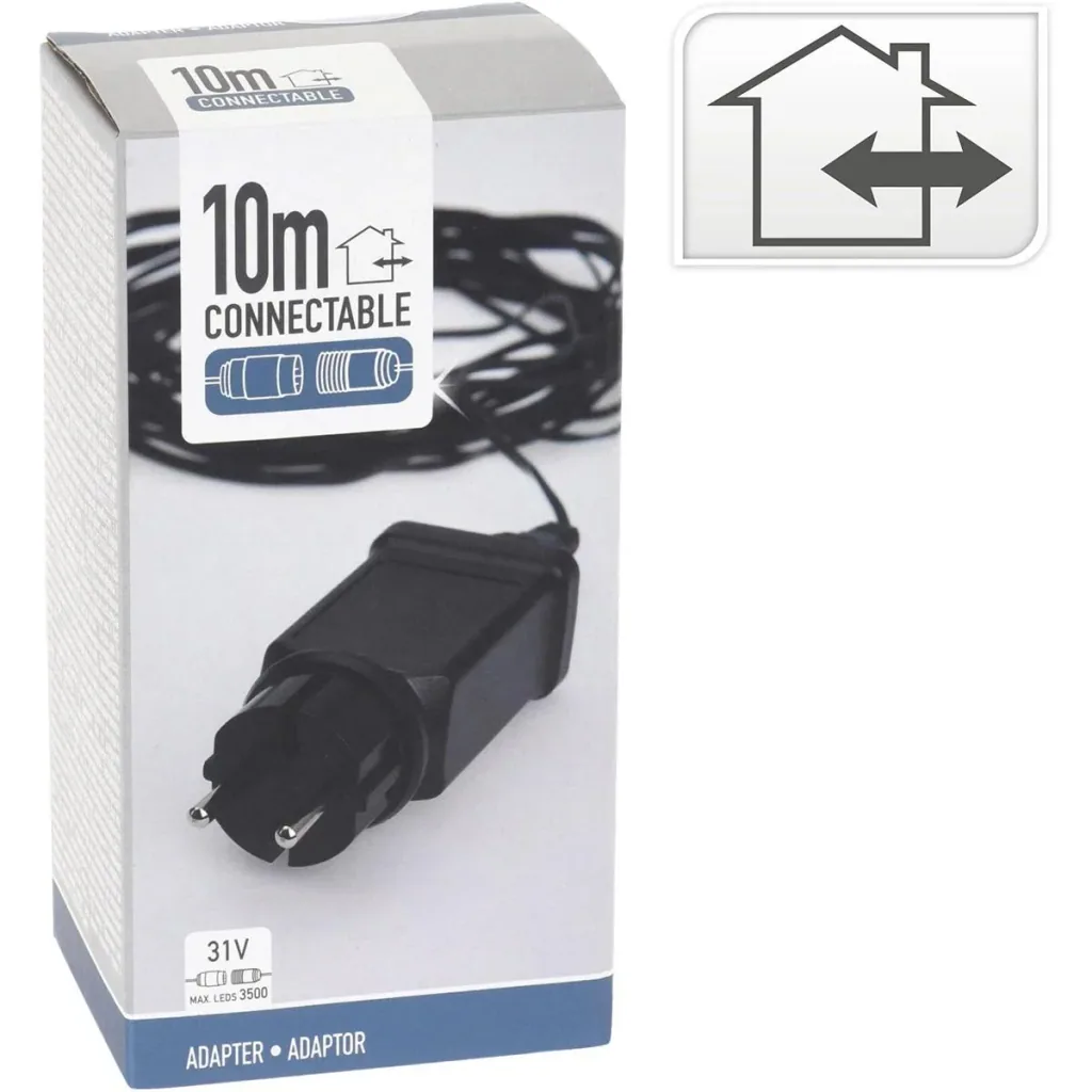 Starter Adapter 2 STUKS - für anschließbare Weihnachtsbeleuchtung - Geeignet bis zu 1600 LEds - 10 Meter