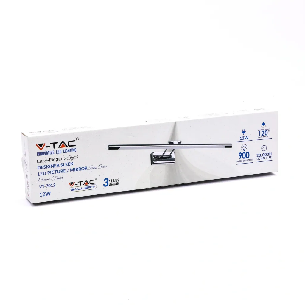 VT-7012 LED-Spiegelbeleuchtung - 12w - Chrom - 3000k