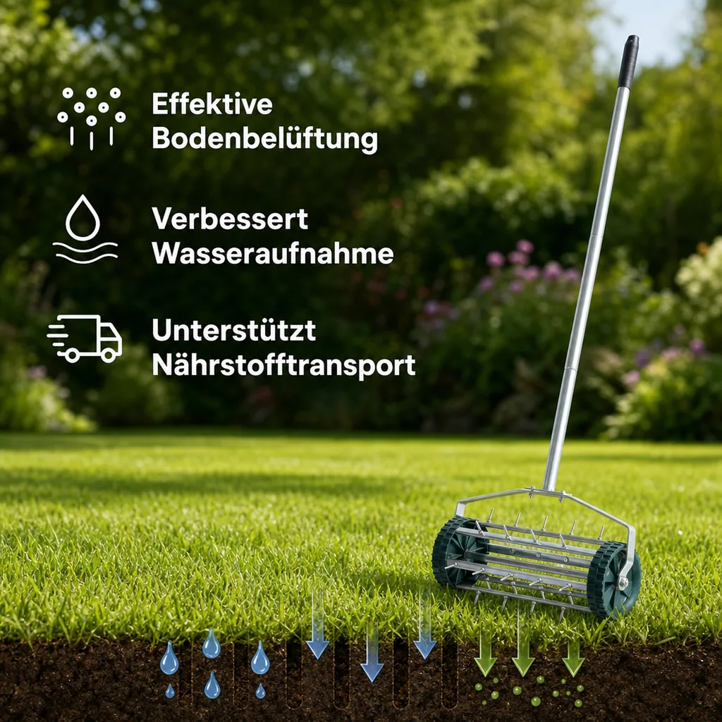 Rasenlüfter-Walze