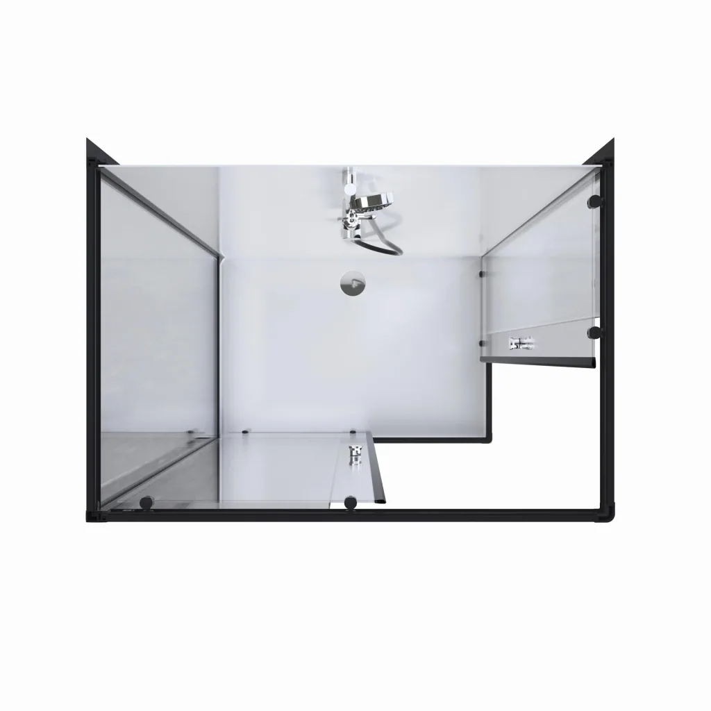 Komplettdusche "Black and White" 80 x 110 x 200 cm