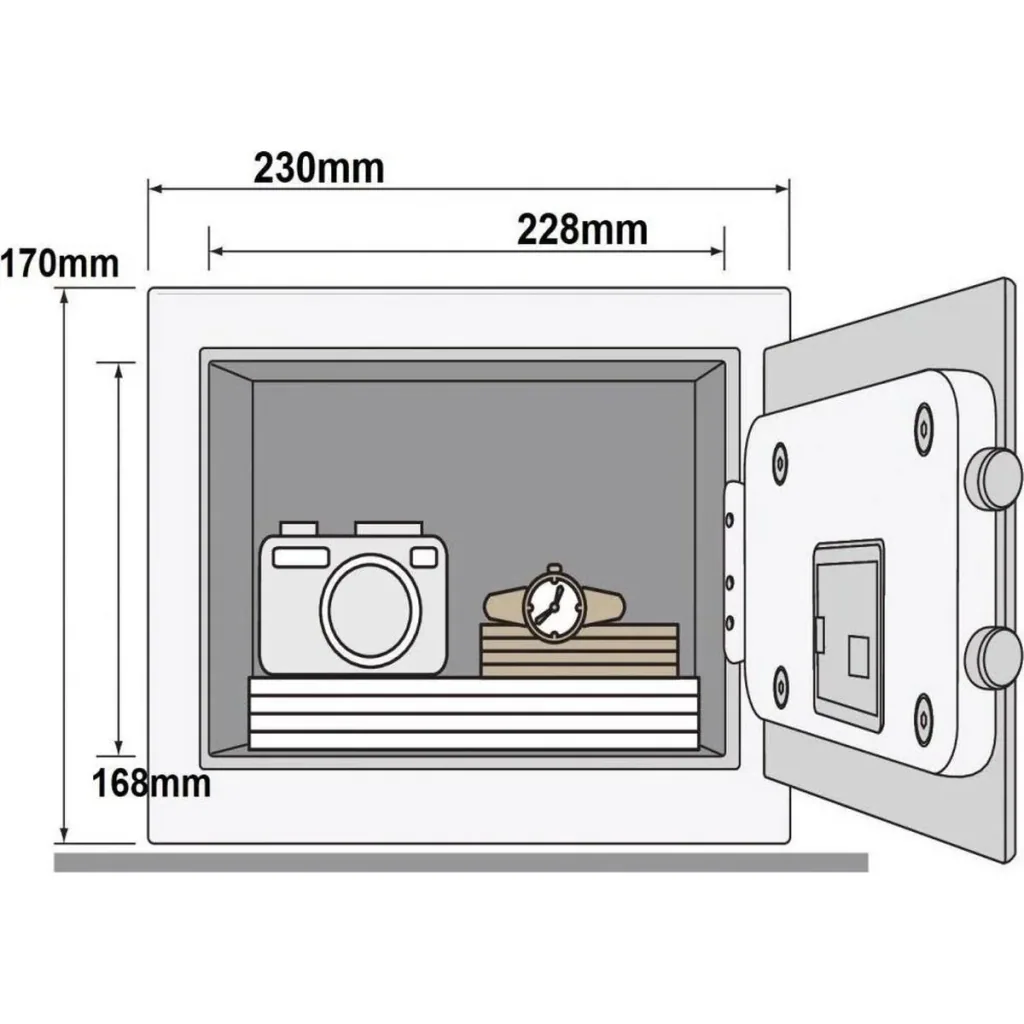 Elektronischer Safe - 31x20x20 cm - Schwarz