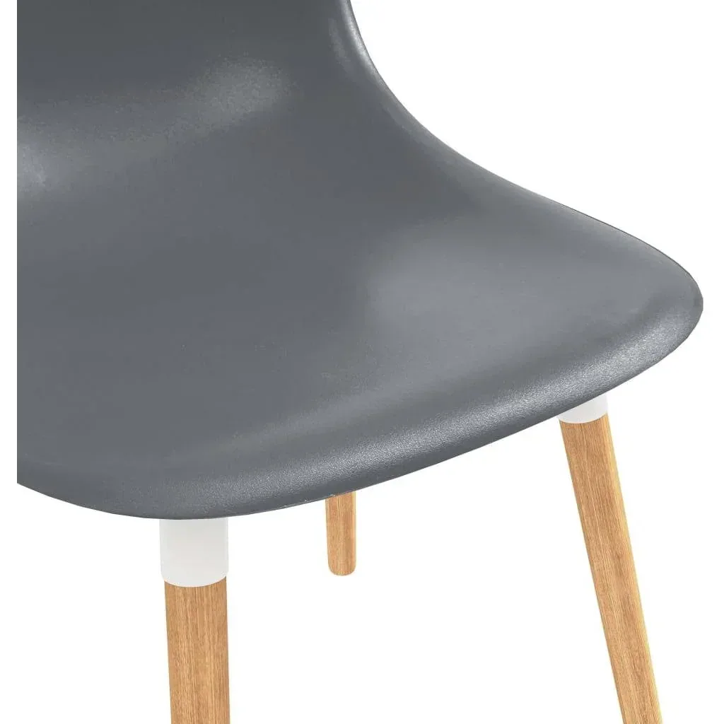 Esstischstühle 2tlg. Kunststoff grau