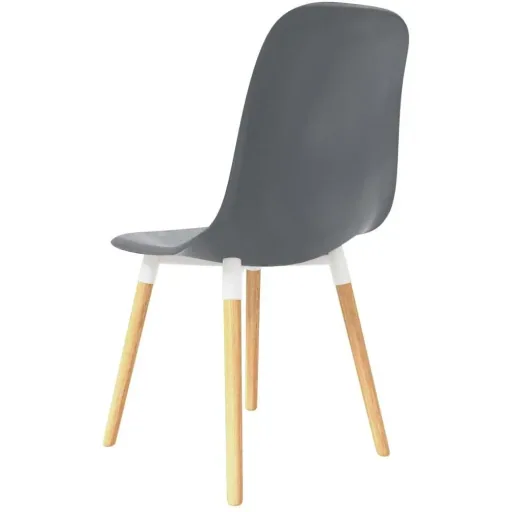 Esstischstühle 2tlg. Kunststoff grau