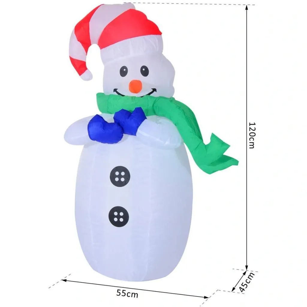 LED Schneemann aufblasbar warmweiß