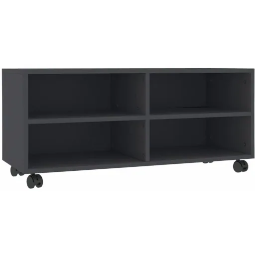 TV-Schrank mit Rollen 90x35x35 cm Spanplatte grau