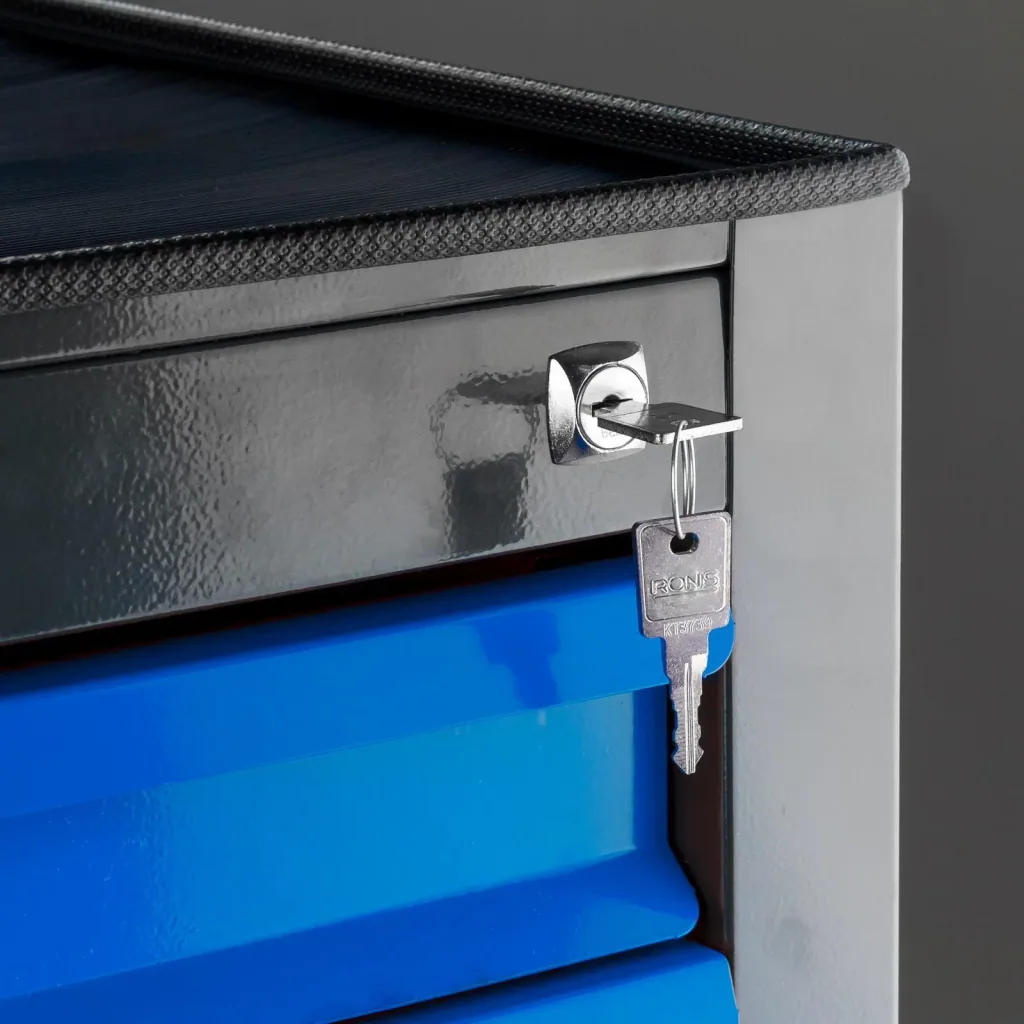 Schubladenschrank / Werkzeugschrank mammut, 10 Schubladen, RAL 7035 / 5012