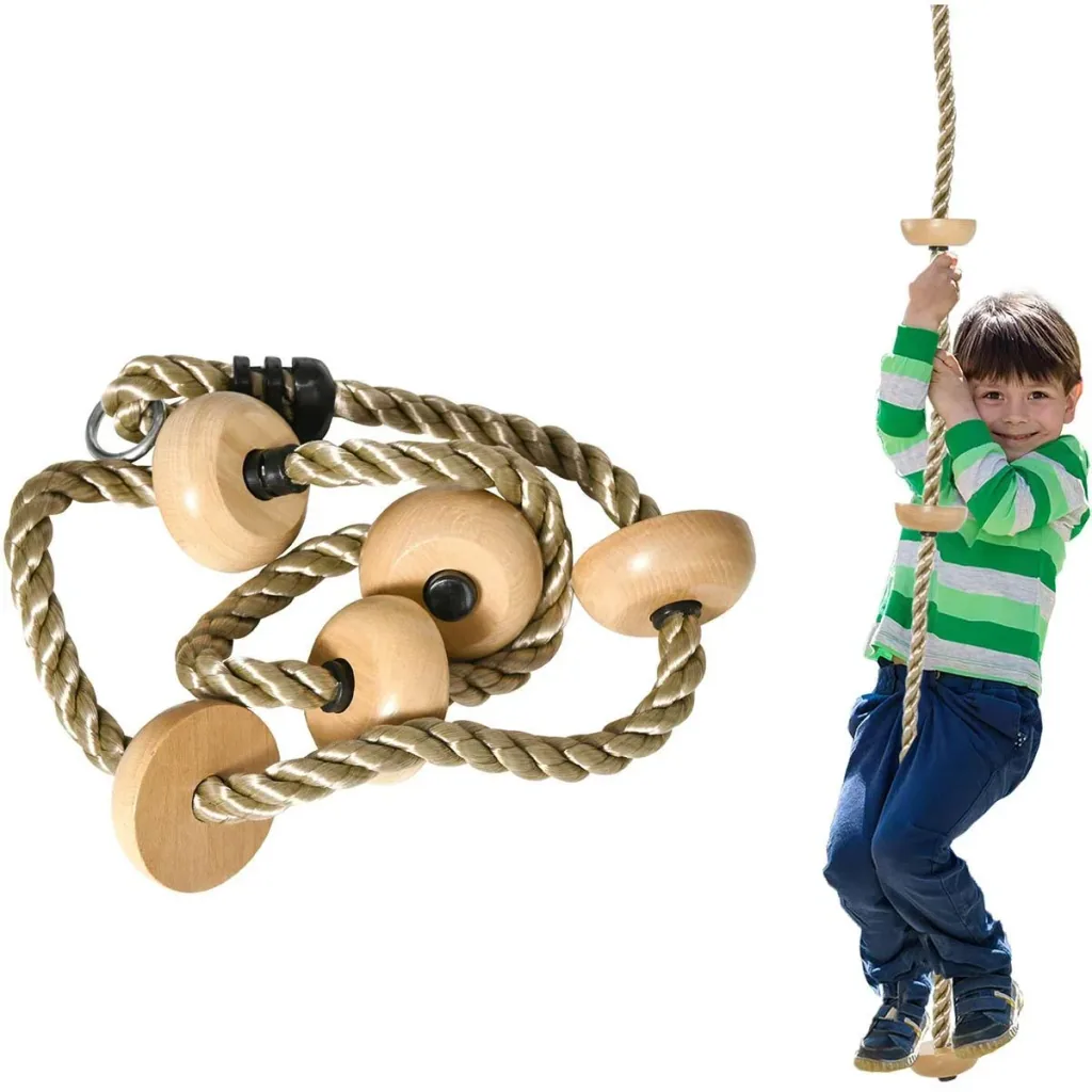 Kletterseil mit Holzsprossen, für 3-14 Jahre