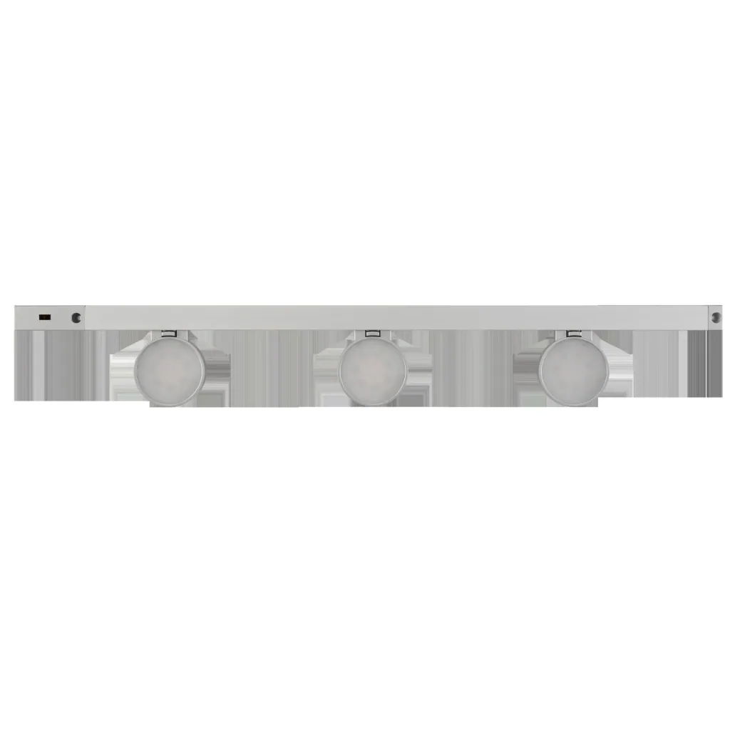 LED Unterbauleuchte LIGHTRACER 3 mit Sensor, dimmbar 60 cm, 3x3W, Farbe silber