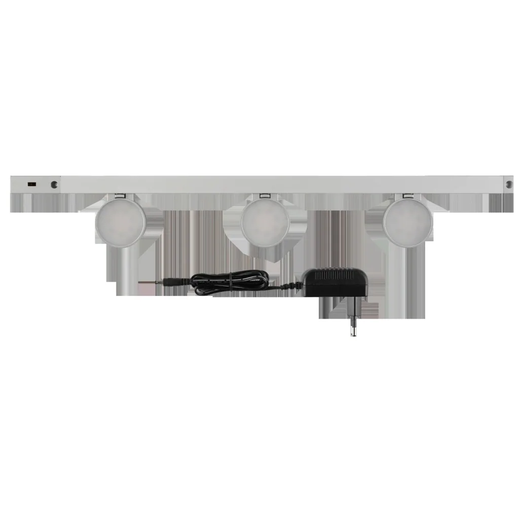 LED Unterbauleuchte LIGHTRACER 3 mit Sensor, dimmbar 60 cm, 3x3W, Farbe silber