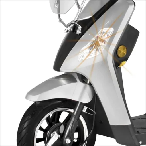 3-Rad E-Mobil Bologna 25 km/h silber inklusive Wind- und Wetterschutz