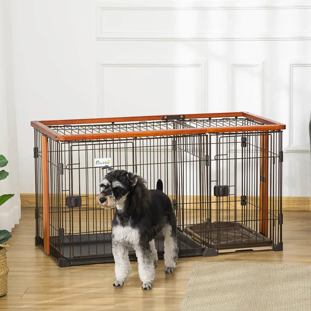 Hundeecke mit Toilette - Stahl/Kunststoff - 111 x 54 x 61 cm