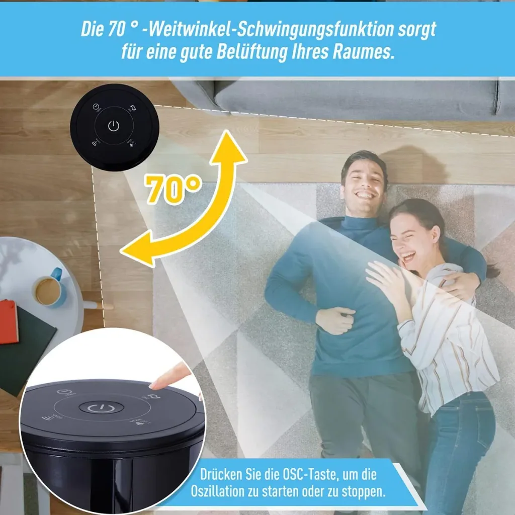 Turmventilator mit Fernbedienung