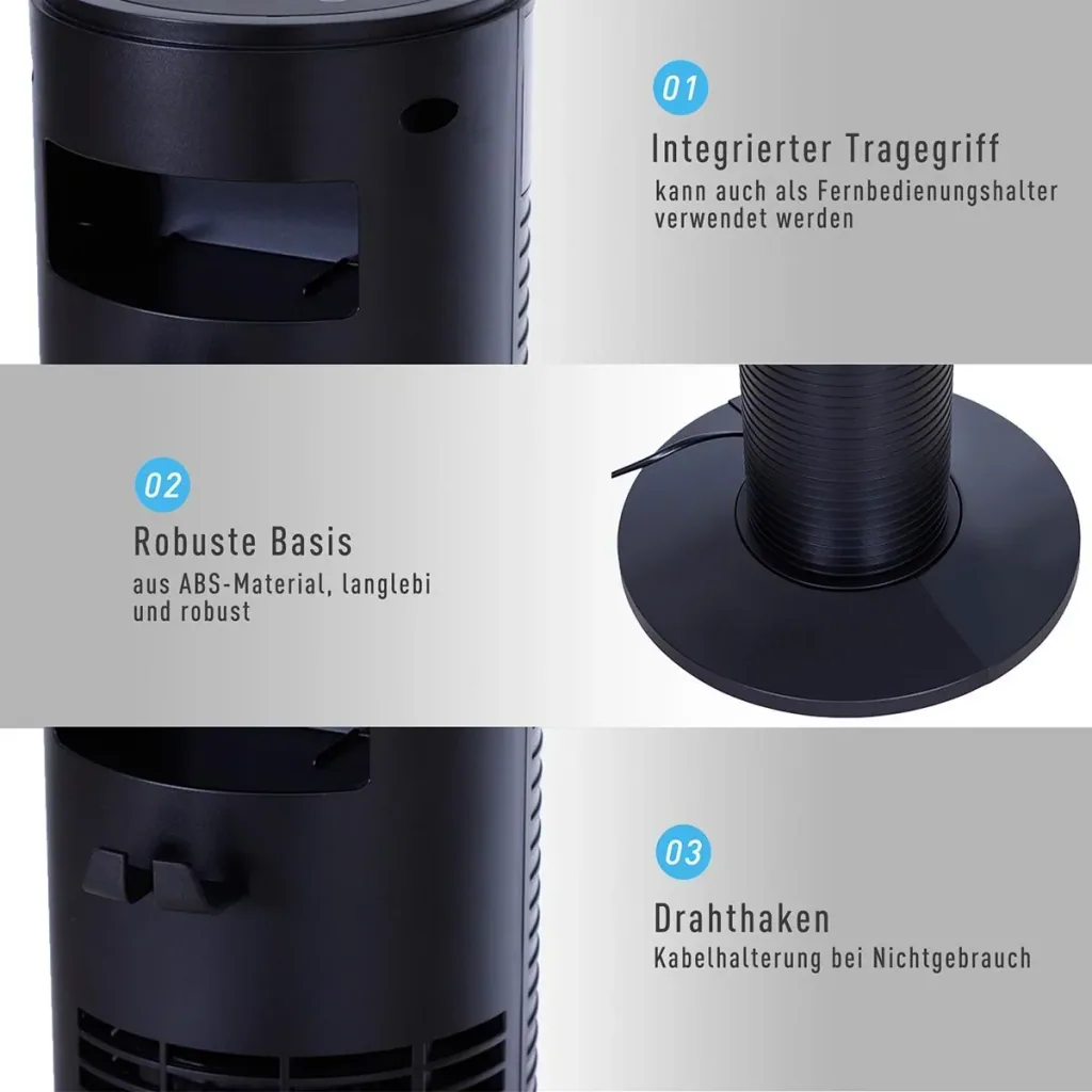 Turmventilator mit Fernbedienung