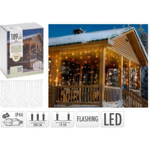 LED-Eiszapfenleuchte - 189 LED - 200 x 70 cm