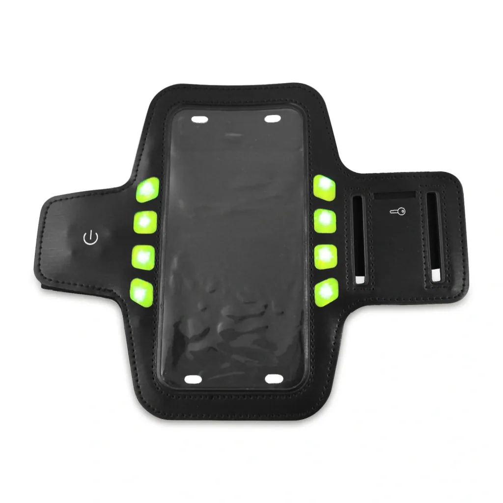 Smartphonetasche für Outdooraktivitäten mit Beleuchtung "Sound & Sport Security"