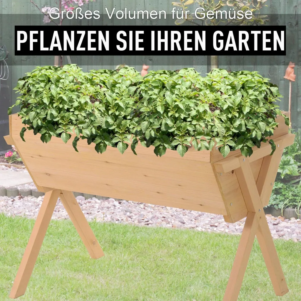 Hochbeet mit Vliesstofftuch