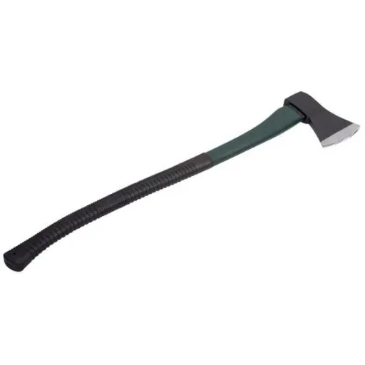 2er-Set Äxte - Axt und Spaltaxt - 90cm/30cm - schwarz/grün