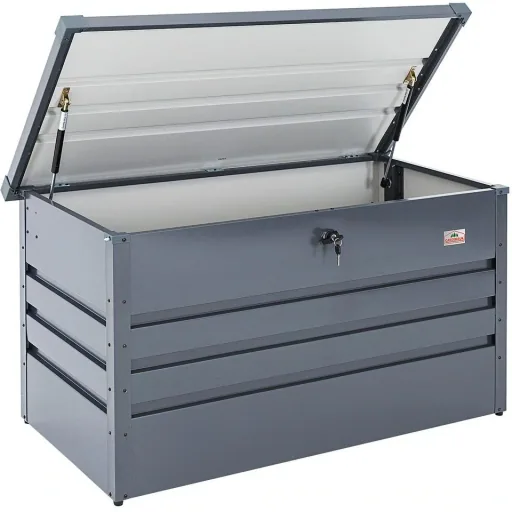 Aufbewahrungsbox Stahl mit Schloss - 120 x 62 x 63 cm - wetterfest