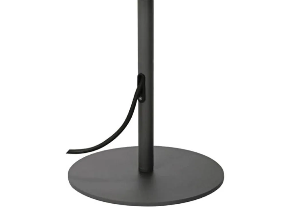 Innen- und Außenstehleuchte, 150 cm, IP65 wasserdicht, E27-Fassung, modernes Design, weißer Kunststoffschirm, Stehleuchte mit Stahlsockel, Umgebungsbeleuchtung für Garten, Terrasse und Wohnzimmer