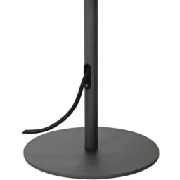 Innen- und Außenstehleuchte, 150 cm, IP65 wasserdicht, E27-Fassung, modernes Design, weißer Kunststoffschirm, Stehleuchte mit Stahlsockel, Umgebungsbeleuchtung für Garten, Terrasse und Wohnzimmer