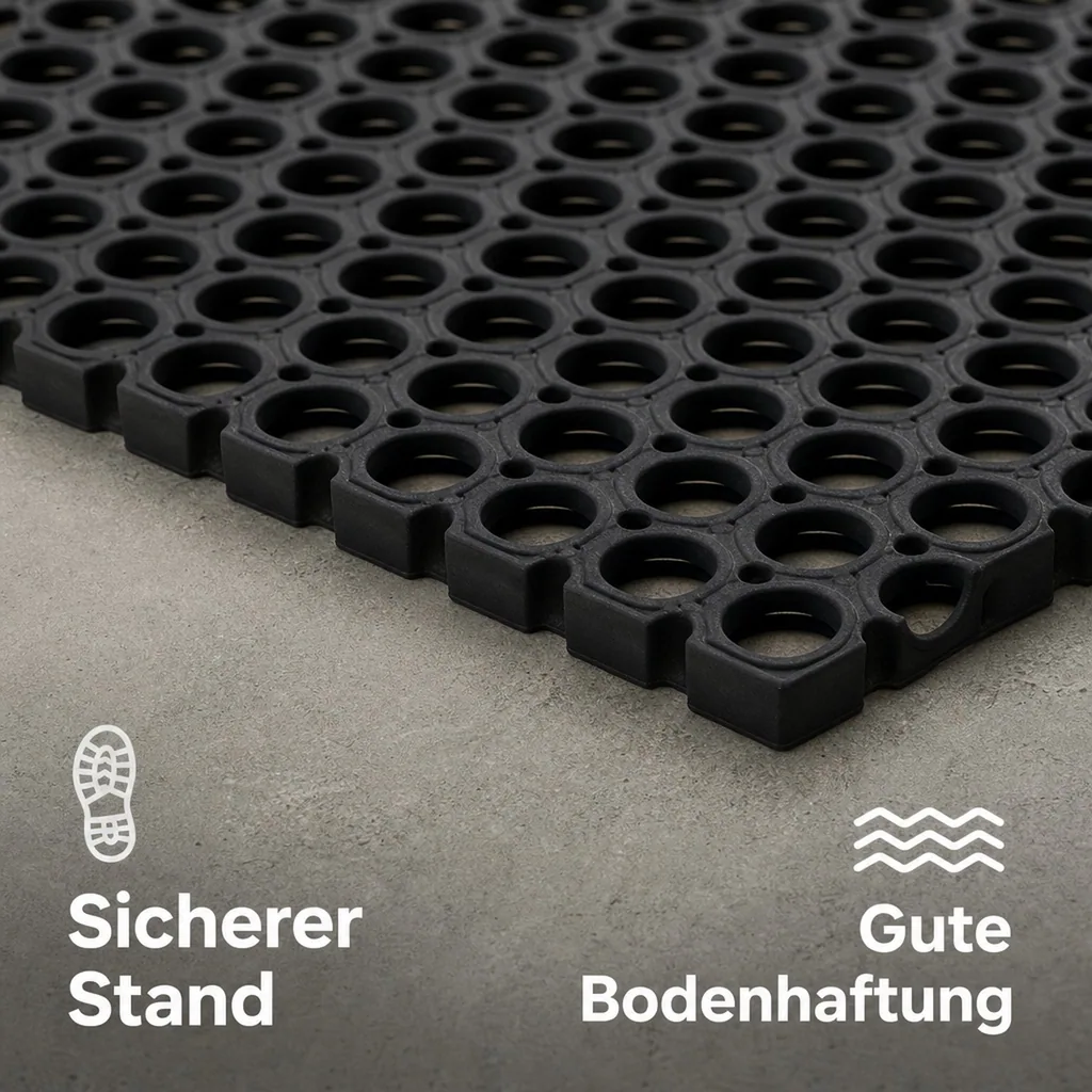 Gummi Ringmatte 40 x 60 cm - Rutschfeste Fußmatte