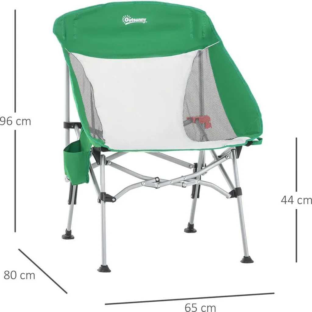 Campingstuhl zusammenklappbar grün, silber