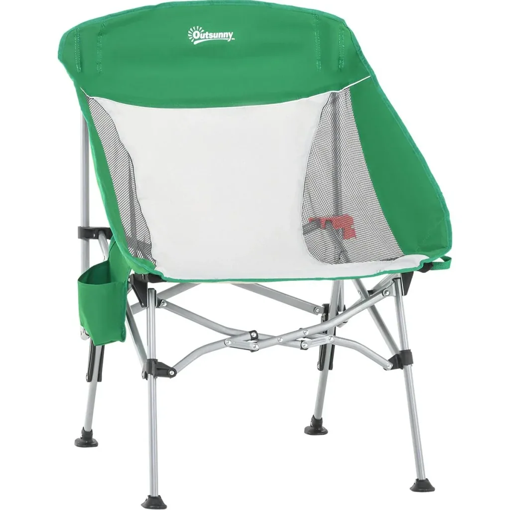Campingstuhl zusammenklappbar grün, silber