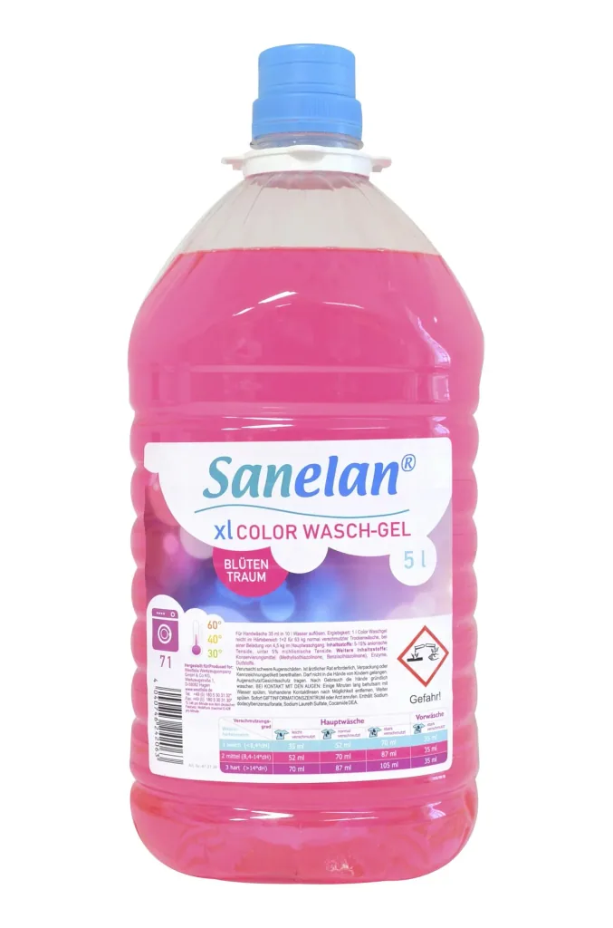 Waschgel Blütentraum, 5 l inklusive Dosierbecher und Auslaufhahn